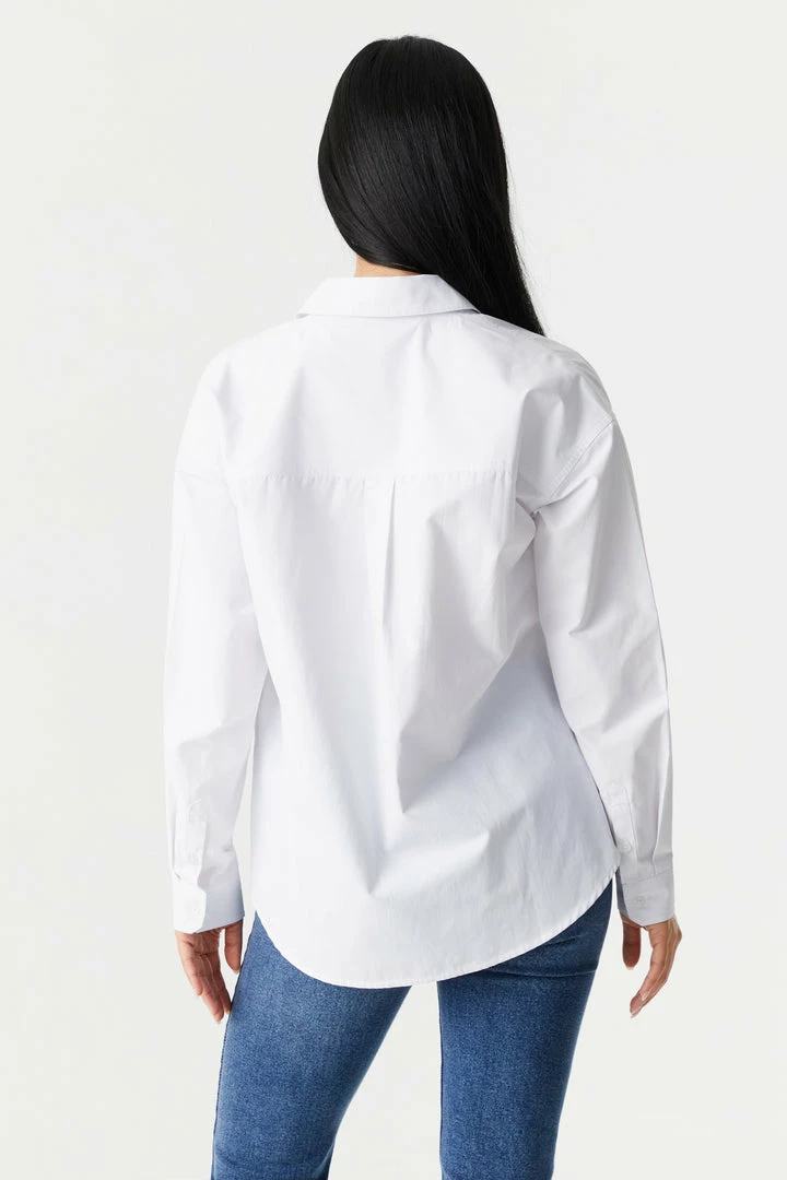 Stitches Ladies Poplin Button-Up Long Sleeve Top 5 Stitches Ladies Poplin Button-Up Long Sleeve Top