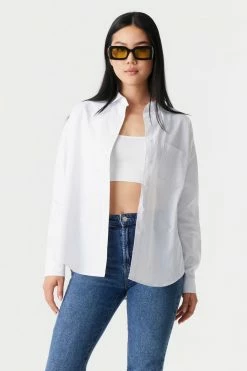 Stitches Ladies Poplin Button-Up Long Sleeve Top 12 Stitches Ladies Poplin Button-Up Long Sleeve Top