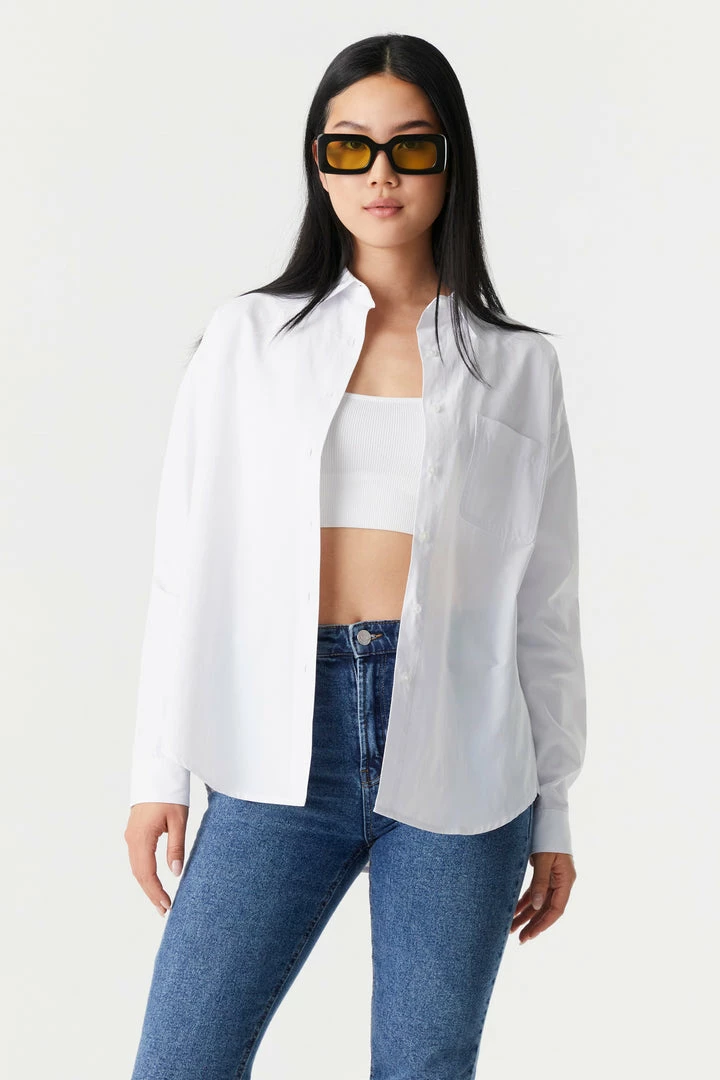 Stitches Ladies Poplin Button-Up Long Sleeve Top 4 Stitches Ladies Poplin Button-Up Long Sleeve Top