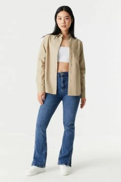 Stitches Ladies Poplin Button-Up Long Sleeve Top 17 Stitches Ladies Poplin Button-Up Long Sleeve Top