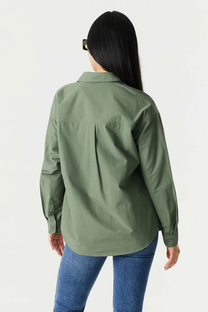 Stitches Ladies Poplin Button-Up Long Sleeve Top 2 Stitches Ladies Poplin Button-Up Long Sleeve Top