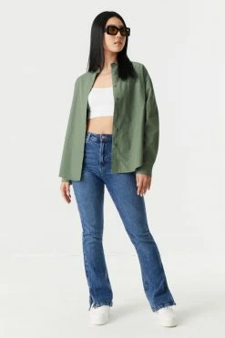 Stitches Ladies Poplin Button-Up Long Sleeve Top 11 Stitches Ladies Poplin Button-Up Long Sleeve Top