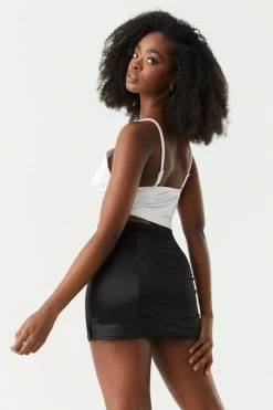 Stitches Ladies Satin V-Neck Cropped Cami