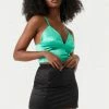 Stitches Ladies Satin V-Neck Cropped Cami