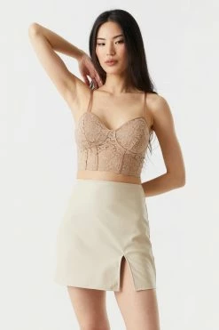 Stitches Ladies Tops Cropped Lace Corset Cami 21 Stitches Ladies Tops Cropped Lace Corset Cami