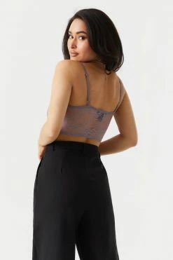 Stitches Ladies Tops Lace Corset Crop Cami