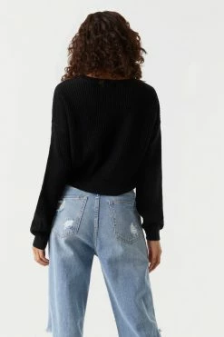 Stitches Ladies Chunky Cropped Crew Neck Sweater Sweaters