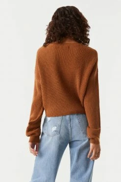 Stitches Ladies Chunky Cropped Crew Neck Sweater Sweaters