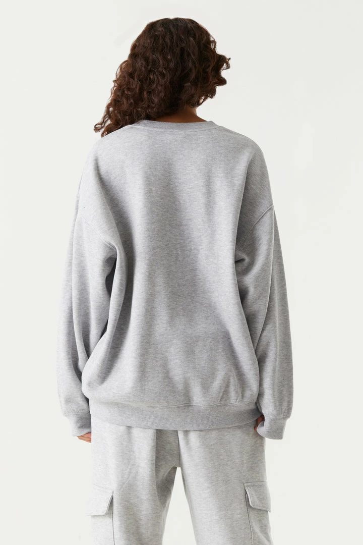 Stitches Ladies Happy Thoughts Graphic Oversized Fleece Sweatshirt 2 Stitches Ladies Happy Thoughts Graphic Oversized Fleece Sweatshirt