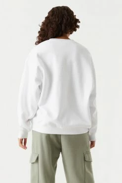 Stitches Ladies Tops Trust Yourself Graphic Oversized Fleece Sweatshirt