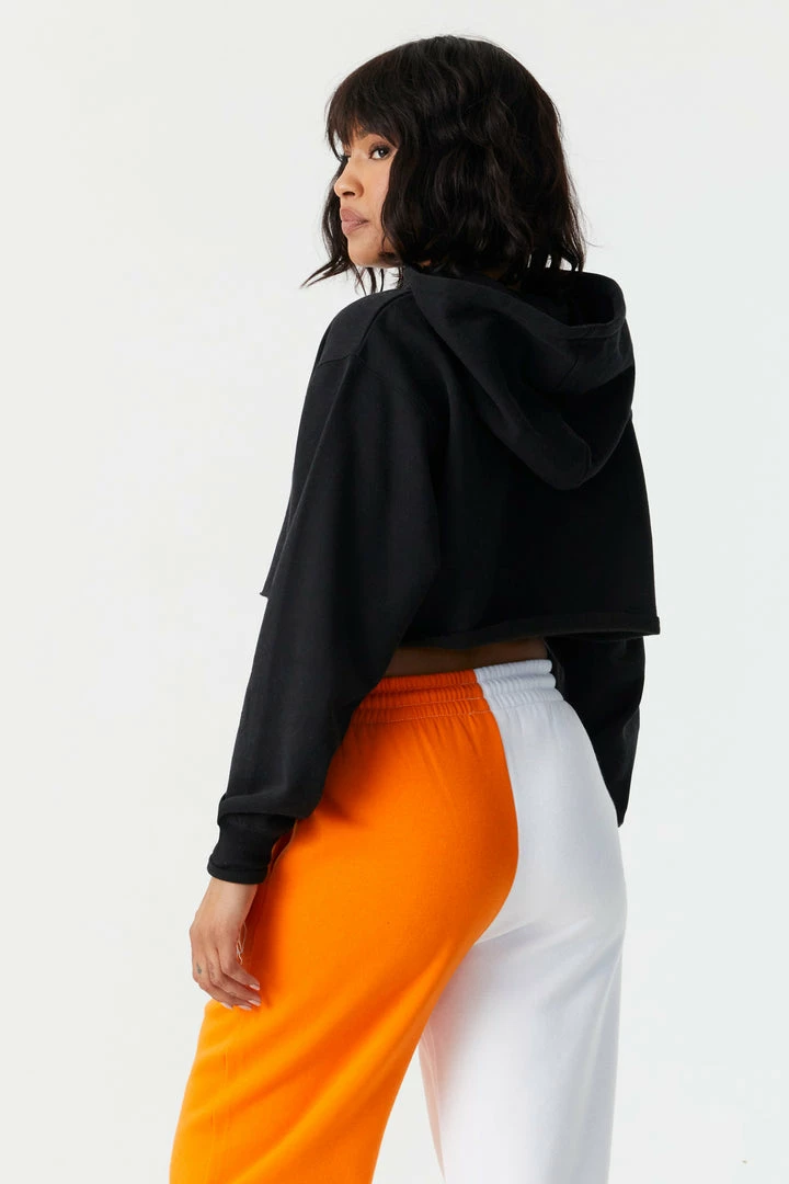 Stitches Ladies Brooklyn Graphic Cropped Fleece Hoodie Tops 2 Stitches Ladies Brooklyn Graphic Cropped Fleece Hoodie Tops