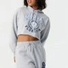 Stitches Ladies Miami Graphic Cropped Fleece Hoodie