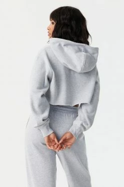 Stitches Ladies Miami Graphic Cropped Fleece Hoodie