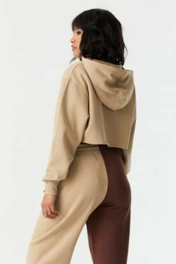 Stitches Ladies Tops California Graphic Cropped Fleece Hoodie