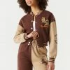 Stitches Ladies LA Legendary Graphic Cropped Varsity Jacket