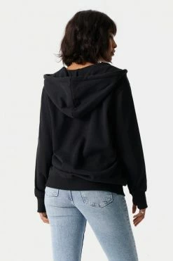 Stitches Ladies Oversized Zip-Up Fleece Hoodie