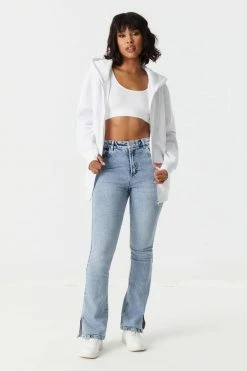 Stitches Ladies Oversized Zip-Up Fleece Hoodie