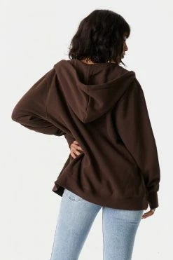 Stitches Ladies Oversized Zip-Up Fleece Hoodie