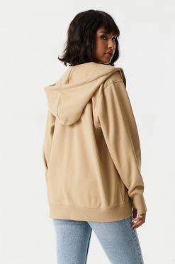 Stitches Ladies Oversized Zip-Up Fleece Hoodie