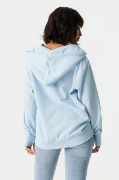 Stitches Ladies Oversized Zip-Up Fleece Hoodie