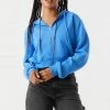 Stitches Ladies Fleece Zip-Up Crop Hoodie
