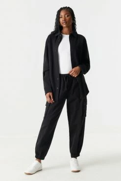 Stitches Ladies Button-Up Fleece Shacket