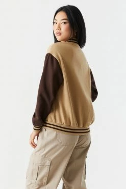 Stitches Ladies Dragon Graphic Oversized Varsity Jacket