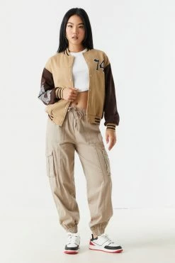 Stitches Ladies Dragon Graphic Oversized Varsity Jacket