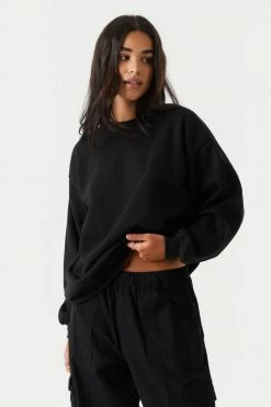 Stitches Ladies Tops Crew Neck Fleece Boyfriend Sweatshirt