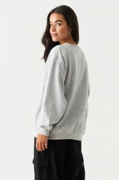 Stitches Ladies Tops Crew Neck Fleece Boyfriend Sweatshirt