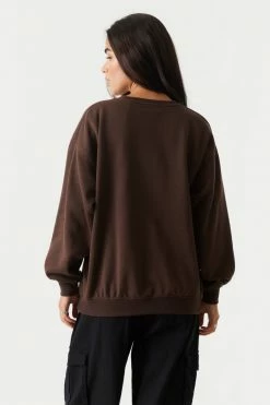 Stitches Ladies Tops Crew Neck Fleece Boyfriend Sweatshirt