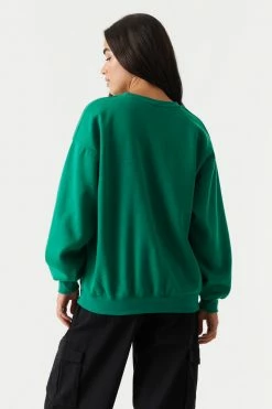 Stitches Ladies Tops Crew Neck Fleece Boyfriend Sweatshirt