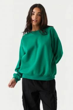 Stitches Ladies Tops Crew Neck Fleece Boyfriend Sweatshirt