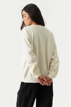 Stitches Ladies Tops Crew Neck Fleece Boyfriend Sweatshirt