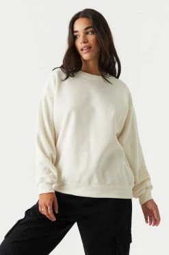 Stitches Ladies Tops Crew Neck Fleece Boyfriend Sweatshirt