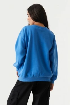 Stitches Ladies Tops Crew Neck Fleece Boyfriend Sweatshirt