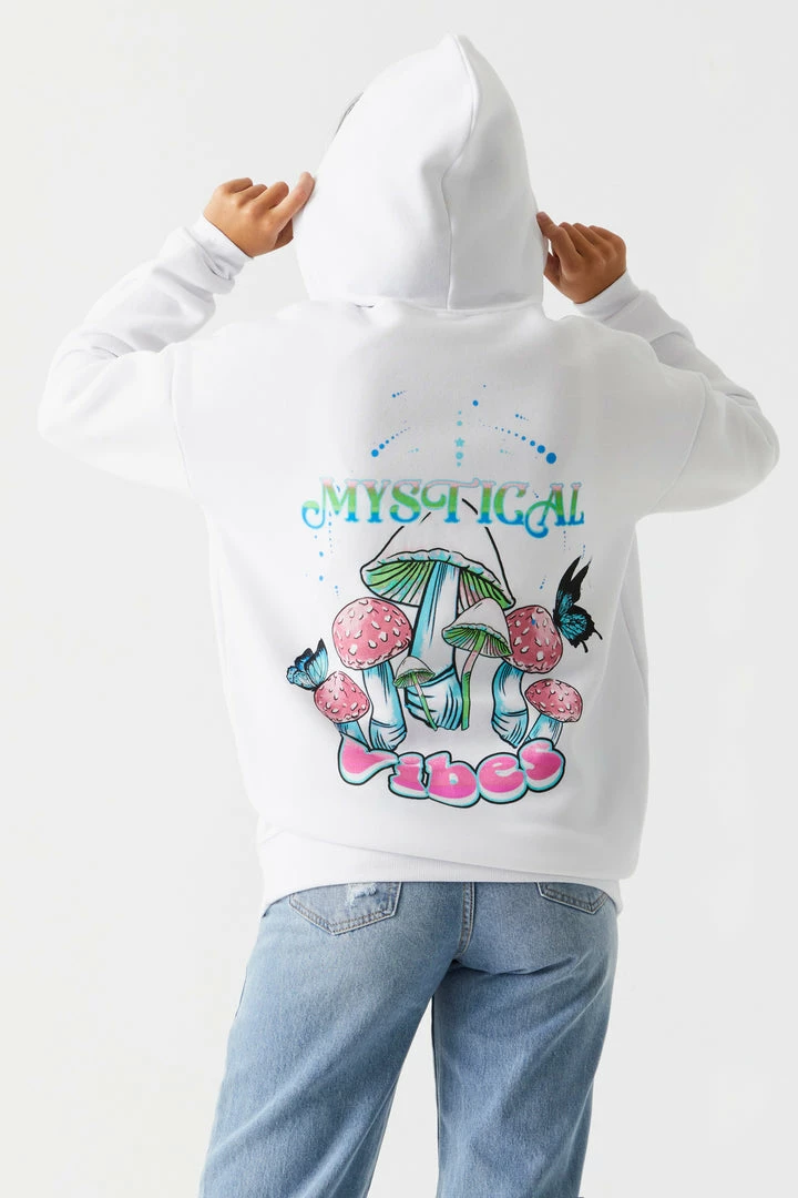 Stitches Ladies Tops Mystical Mushroom Graphic Oversized Zip-Up Hoodie 1 Stitches Ladies Tops Mystical Mushroom Graphic Oversized Zip-Up Hoodie