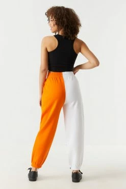 Stitches Ladies Letter B Graphic Colour Block Fleece Jogger Bottoms