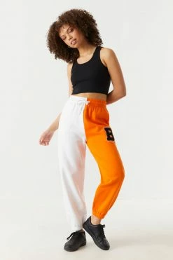 Stitches Ladies Letter B Graphic Colour Block Fleece Jogger Bottoms