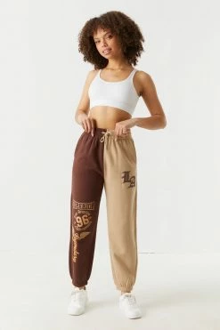 Stitches Ladies Bottoms LA Legendary Graphic Colour Block Fleece Jogger