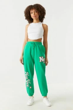 Stitches Ladies New York Graphic Fleece Jogger