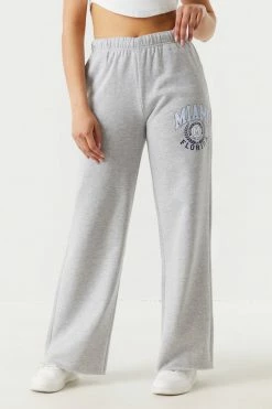 Stitches Ladies Bottoms Miami Graphic Wide Leg Varsity Jogger