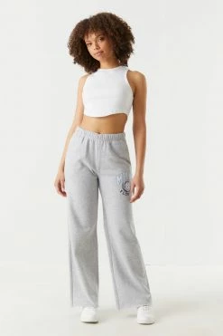 Stitches Ladies Bottoms Miami Graphic Wide Leg Varsity Jogger