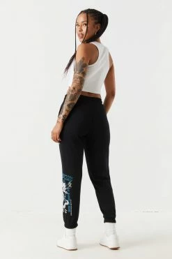 Stitches Ladies Bottoms Fearless Graphic Fleece Everyday Jogger