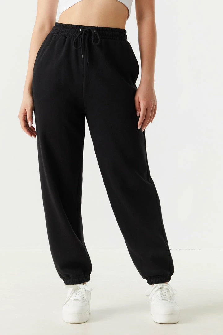 Stitches Ladies High-Rise Fleece Jogger Bottoms 2 Stitches Ladies High-Rise Fleece Jogger Bottoms