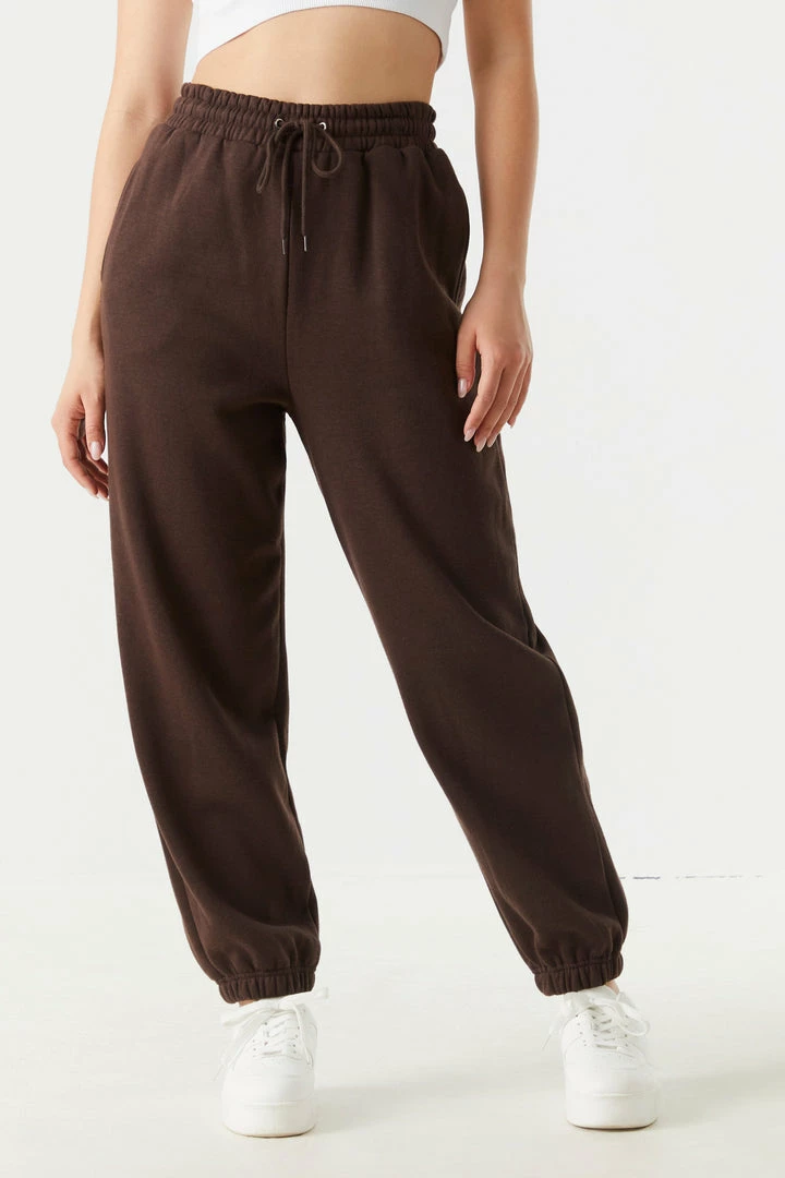 Stitches Ladies High-Rise Fleece Jogger Bottoms 8 Stitches Ladies High-Rise Fleece Jogger Bottoms