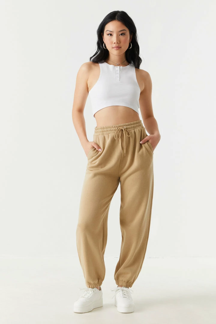 Stitches Ladies High-Rise Fleece Jogger Bottoms 10 Stitches Ladies High-Rise Fleece Jogger Bottoms