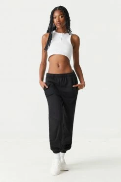 Stitches Ladies Bottoms Low-Rise Fleece Boyfriend Jogger 27 Stitches Ladies Bottoms Low-Rise Fleece Boyfriend Jogger