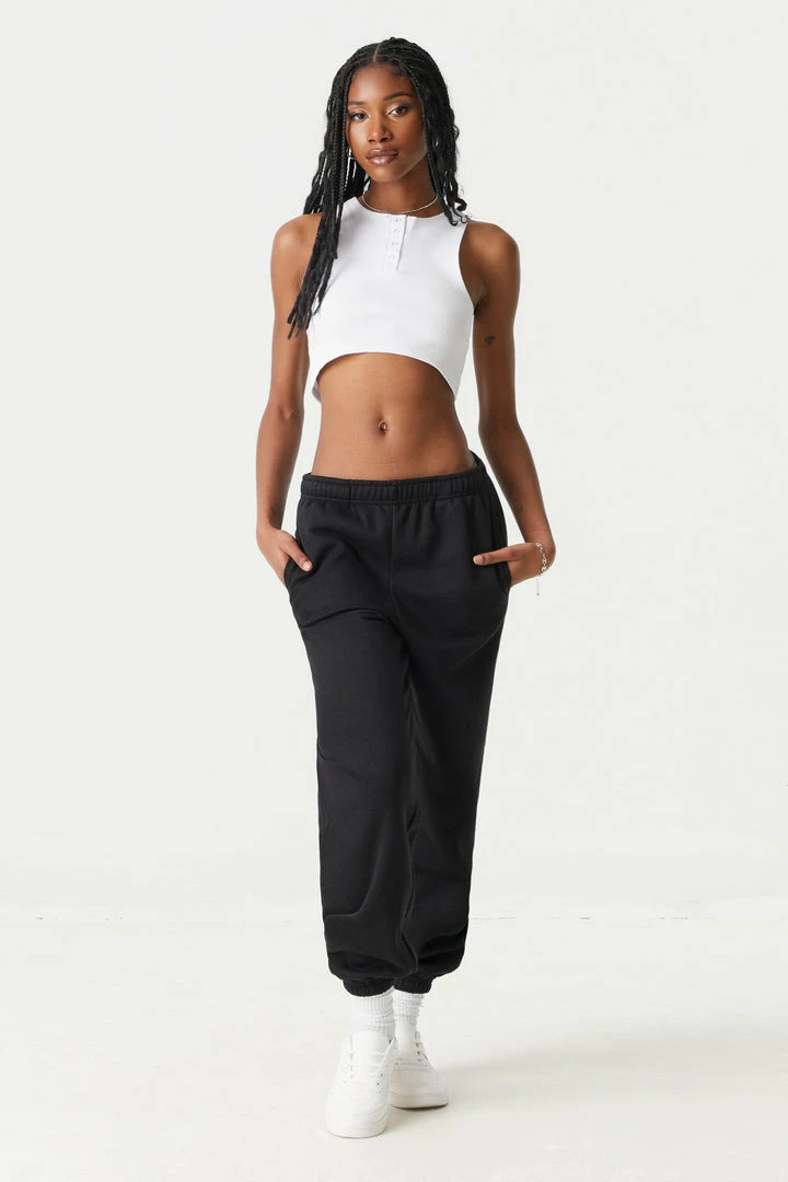 Stitches Ladies Bottoms Low-Rise Fleece Boyfriend Jogger 4 Stitches Ladies Bottoms Low-Rise Fleece Boyfriend Jogger