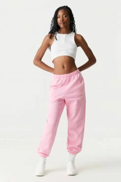 Stitches Ladies Bottoms Low-Rise Fleece Boyfriend Jogger 45 Stitches Ladies Bottoms Low-Rise Fleece Boyfriend Jogger